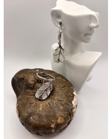 PENDIENTES ARTESANOS DE CRISTAL MARINO