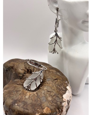 PENDIENTES ARTESANOS DE CRISTAL MARINO