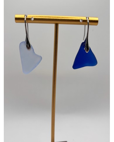 PENDIENTES ARTESANOS DE CRISTAL MARINO