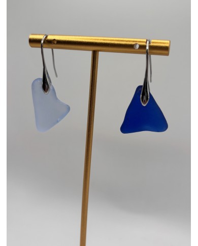 PENDIENTES ARTESANOS DE CRISTAL MARINO