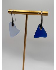 PENDIENTES ARTESANOS DE CRISTAL MARINO