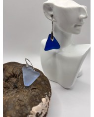 PENDIENTES ARTESANOS DE CRISTAL MARINO