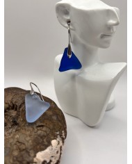 PENDIENTES ARTESANOS DE CRISTAL MARINO