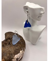 PENDIENTES ARTESANOS DE CRISTAL MARINO