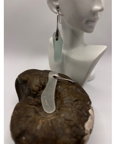 PENDIENTES ARTESANOS DE CRISTAL MARINO O LÁGRIMAS DE SIRENA