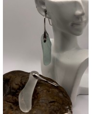 PENDIENTES ARTESANOS DE CRISTAL MARINO O LÁGRIMAS DE SIRENA