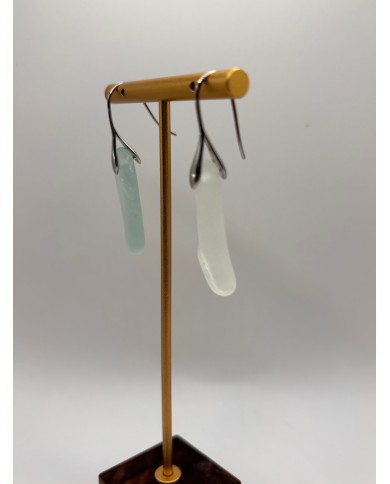 PENDIENTES ARTESANOS DE CRISTAL MARINO O LÁGRIMAS DE SIRENA