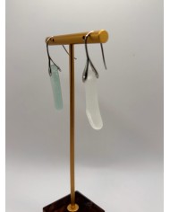 PENDIENTES ARTESANOS DE CRISTAL MARINO O LÁGRIMAS DE SIRENA