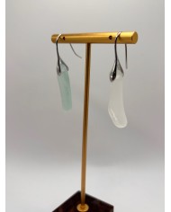 PENDIENTES ARTESANOS DE CRISTAL MARINO O LÁGRIMAS DE SIRENA