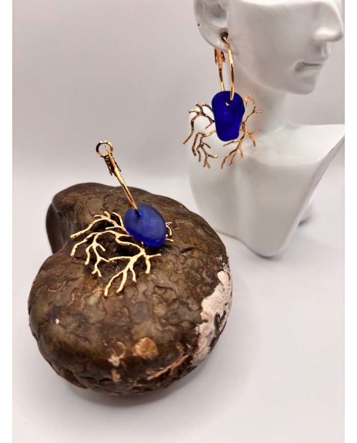 PENDIENTES DE CRISTAL MARINO O LÁGRIMAS DE SIRENA