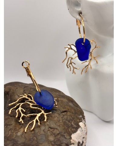 PENDIENTES DE CRISTAL MARINO O LÁGRIMAS DE SIRENA