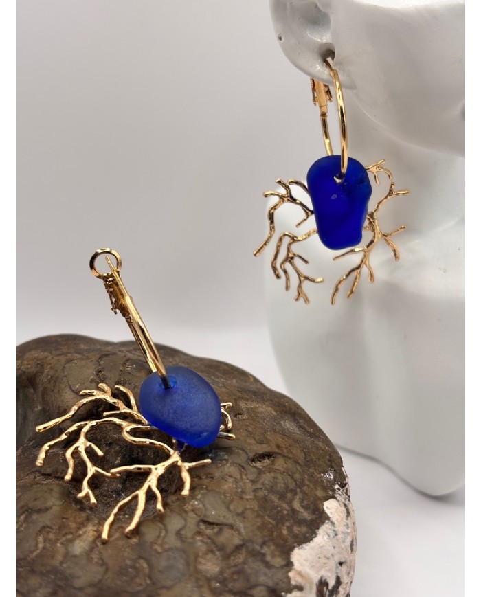 PENDIENTES DE CRISTAL MARINO O LÁGRIMAS DE SIRENA