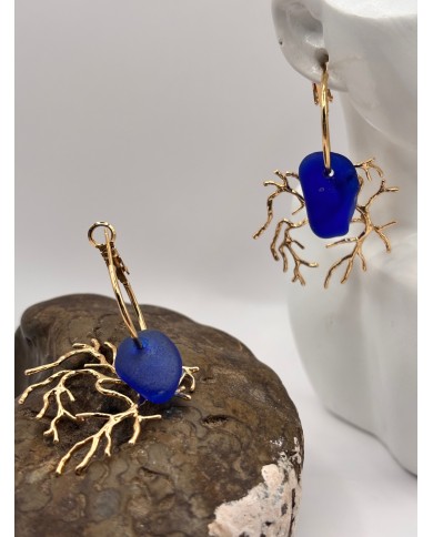 PENDIENTES DE CRISTAL MARINO O LÁGRIMAS DE SIRENA