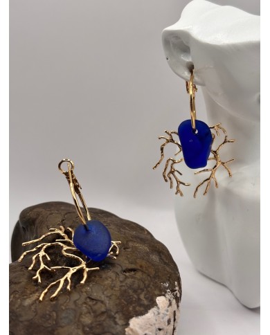 PENDIENTES DE CRISTAL MARINO O LÁGRIMAS DE SIRENA