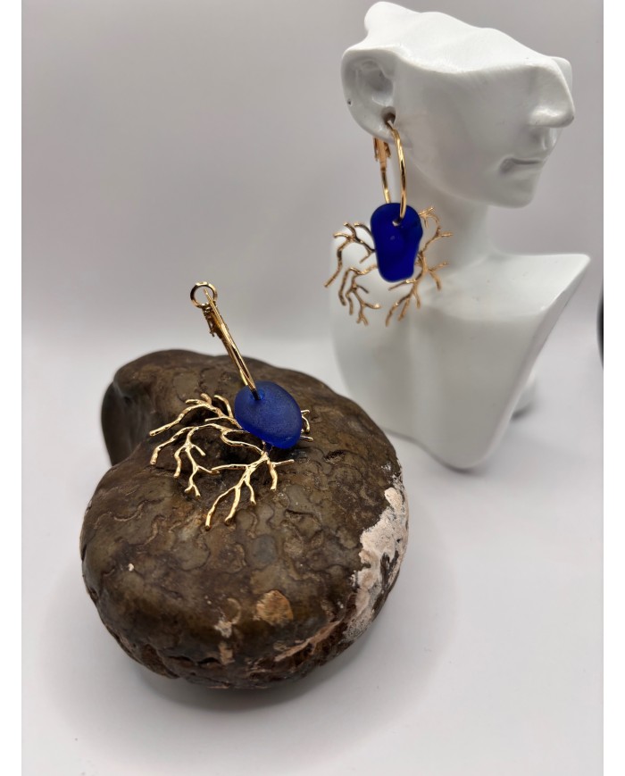 PENDIENTES DE CRISTAL MARINO O LÁGRIMAS DE SIRENA