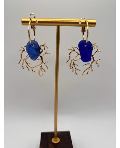 PENDIENTES DE CRISTAL MARINO O LÁGRIMAS DE SIRENA