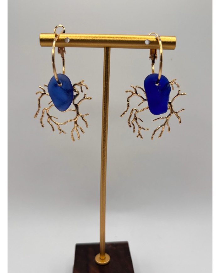 PENDIENTES DE CRISTAL MARINO O LÁGRIMAS DE SIRENA