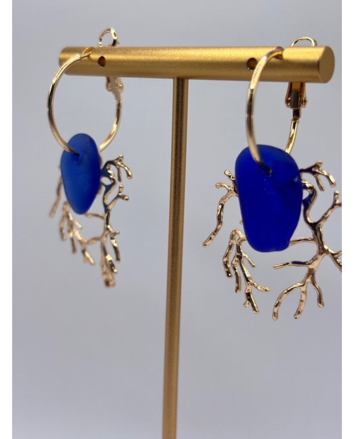 PENDIENTES DE CRISTAL MARINO O LÁGRIMAS DE SIRENA