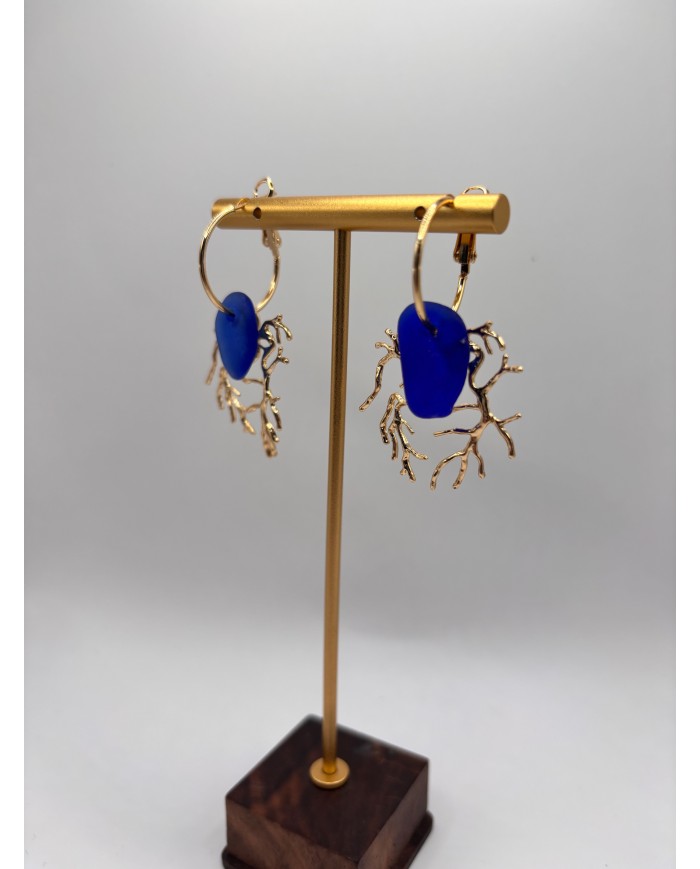 PENDIENTES DE CRISTAL MARINO O LÁGRIMAS DE SIRENA