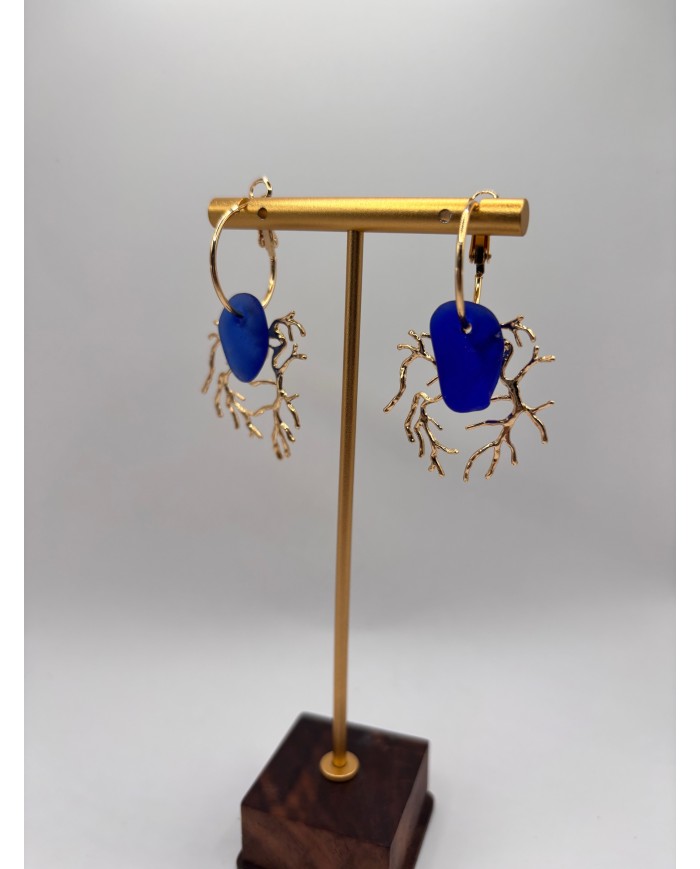 PENDIENTES DE CRISTAL MARINO O LÁGRIMAS DE SIRENA