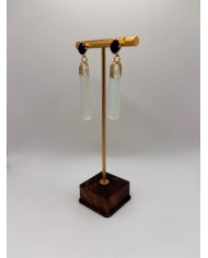 PENDIENTES ARTESANOS DE CRISTAL MARINO