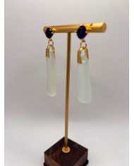 PENDIENTES ARTESANOS DE CRISTAL MARINO