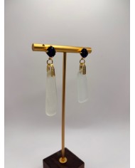 PENDIENTES ARTESANOS DE CRISTAL MARINO