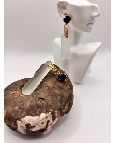 PENDIENTES ARTESANOS DE CRISTAL MARINO