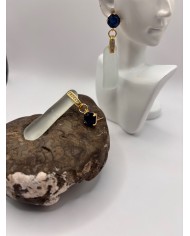 PENDIENTES ARTESANOS DE CRISTAL MARINO