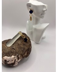 PENDIENTES ARTESANOS DE CRISTAL MARINO