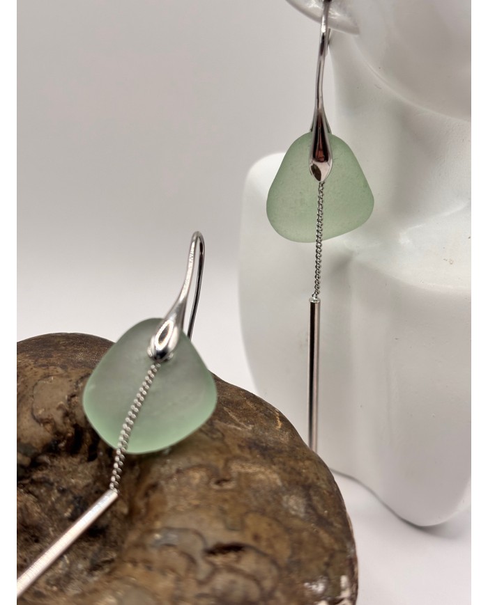 PENDIENTES DE CRISTAL MARINO O LÁGRIMAS DE SIRENA