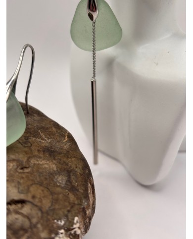 PENDIENTES DE CRISTAL MARINO O LÁGRIMAS DE SIRENA