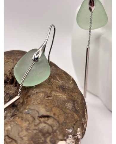 PENDIENTES DE CRISTAL MARINO O LÁGRIMAS DE SIRENA