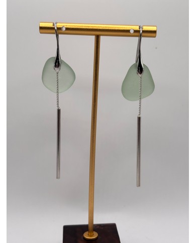 PENDIENTES DE CRISTAL MARINO O LÁGRIMAS DE SIRENA