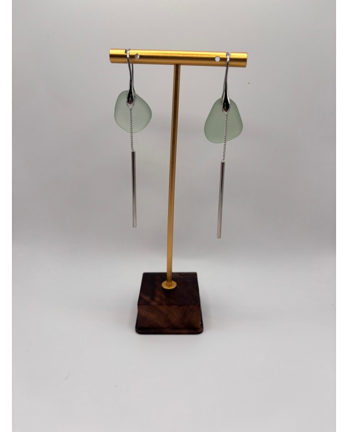 PENDIENTES DE CRISTAL MARINO O LÁGRIMAS DE SIRENA