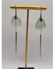 PENDIENTES ARTESANOS DE CRISTAL MARINO