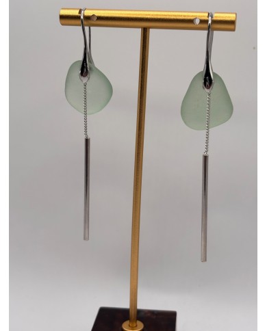 PENDIENTES DE CRISTAL MARINO O LÁGRIMAS DE SIRENA