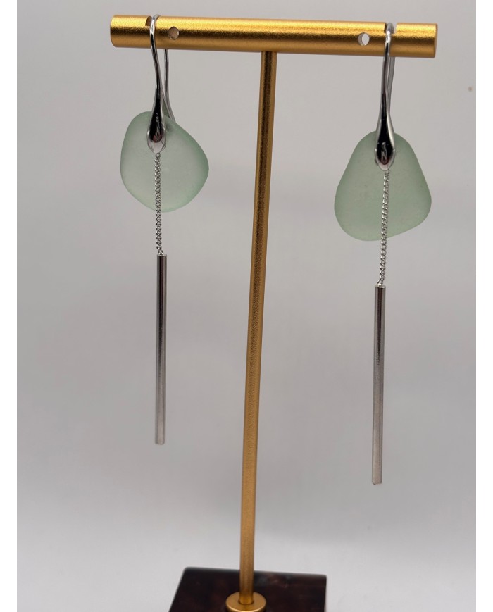 PENDIENTES DE CRISTAL MARINO O LÁGRIMAS DE SIRENA