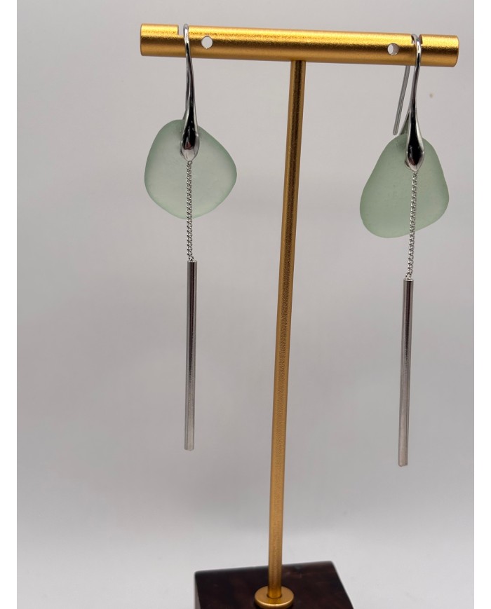 PENDIENTES DE CRISTAL MARINO O LÁGRIMAS DE SIRENA