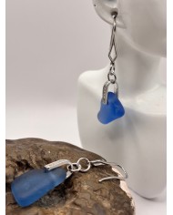 PENDIENTES ARTESANOS DE CRISTAL MARINO O LÁGRIMAS DE SIRENA