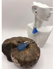 PENDIENTES ARTESANOS DE CRISTAL MARINO O LÁGRIMAS DE SIRENA