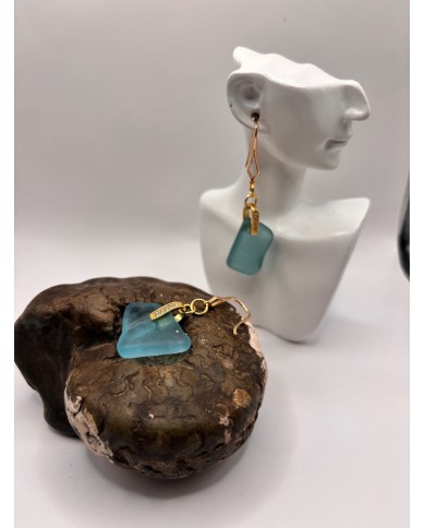 PENDIENTES DE CRISTAL MARINO O LÁGRIMAS DE SIRENA