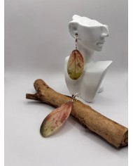 PENDIENTES ARTESANOS DE HOJA NATURAL ESQUELETIZADA