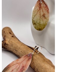 PENDIENTES ARTESANOS DE HOJA NATURAL ESQUELETIZADA