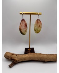 PENDIENTES ARTESANOS DE HOJA NATURAL ESQUELETIZADA
