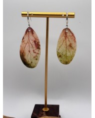PENDIENTES ARTESANOS DE HOJA NATURAL ESQUELETIZADA
