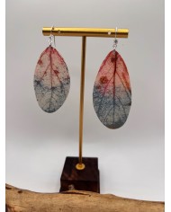 PENDIENTES ARTESANOS DE HOJA NATURAL ESQUELETIZADA