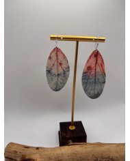 PENDIENTES ARTESANOS DE HOJA NATURAL ESQUELETIZADA