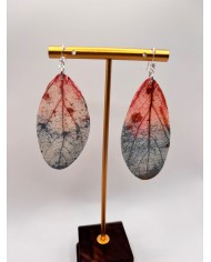 PENDIENTES ARTESANOS DE HOJA NATURAL ESQUELETIZADA