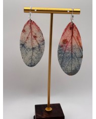 PENDIENTES ARTESANOS DE HOJA NATURAL ESQUELETIZADA